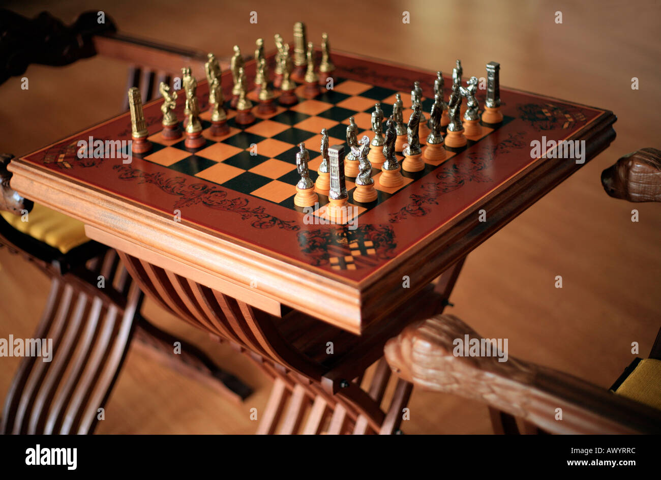 Le jeu d'échecs élégant Banque D'Images