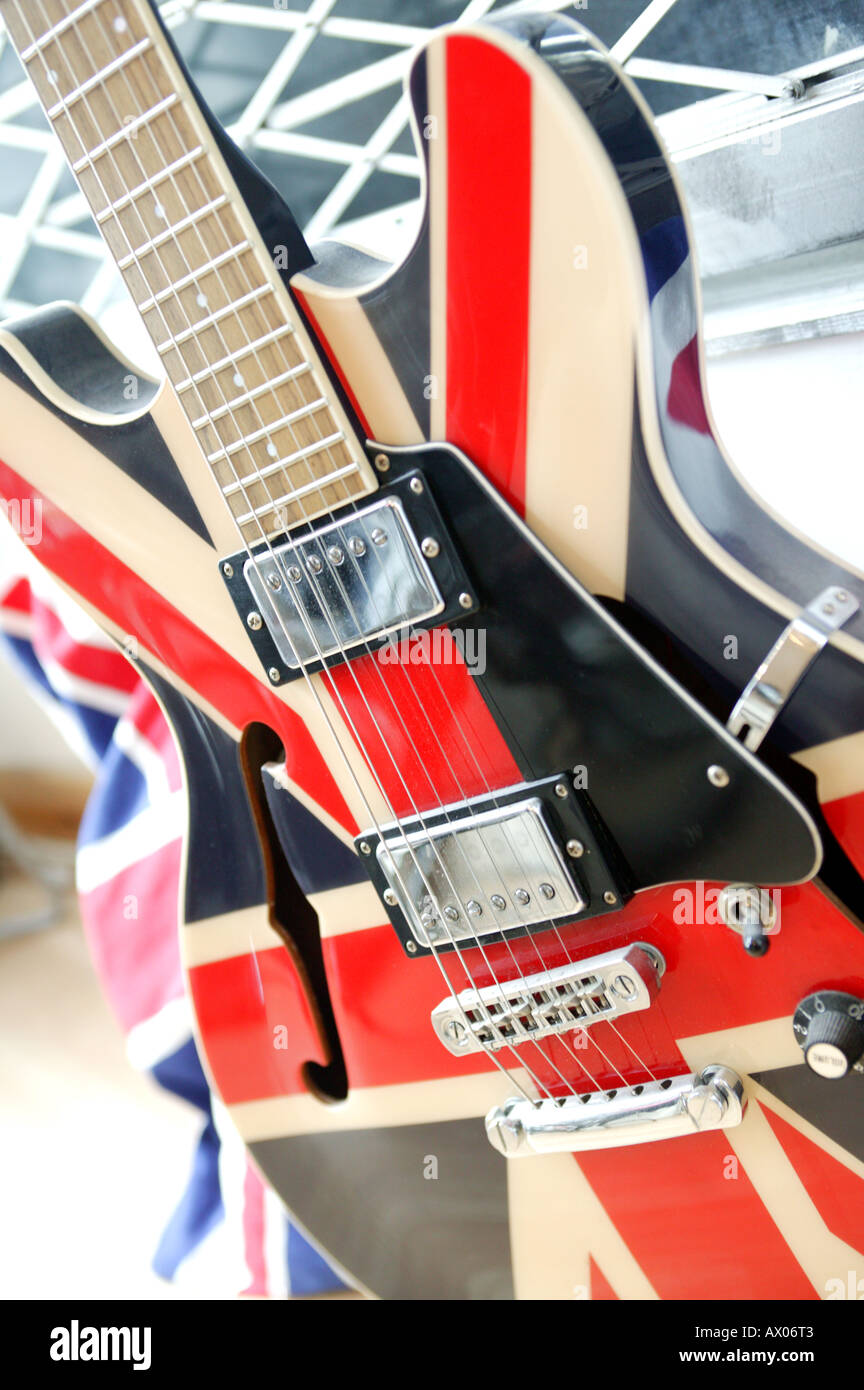 Union jack guitare électrique Banque D'Images