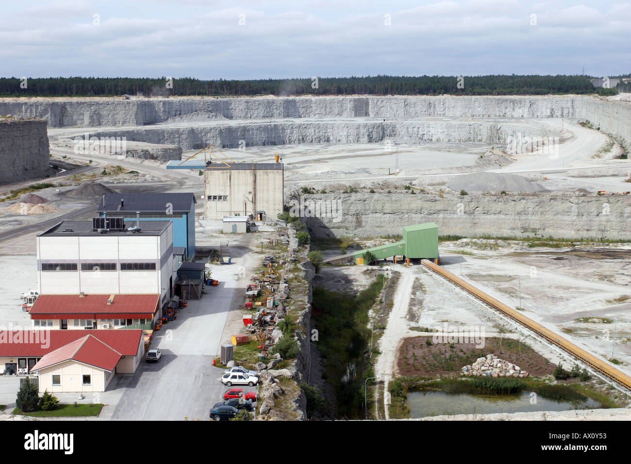 La mine de calcaire près de Morlaix, Gotland, Suède Banque D'Images