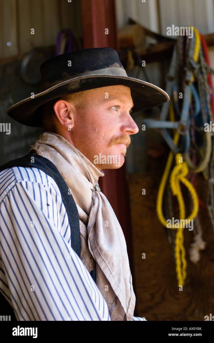 Cowboy dans d'wildwest, Oregon, USA Banque D'Images