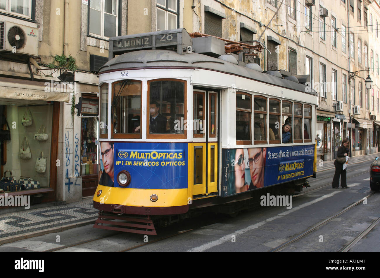 Tram, Lisbonne, Região de Lisboa, Portugal, Europe Banque D'Images