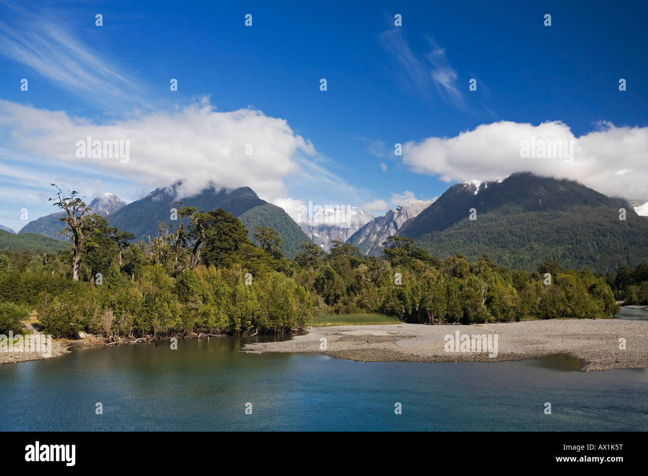 Paysage le long de la Carretera Austral, Patagonie, Chili, Amérique du Sud Banque D'Images