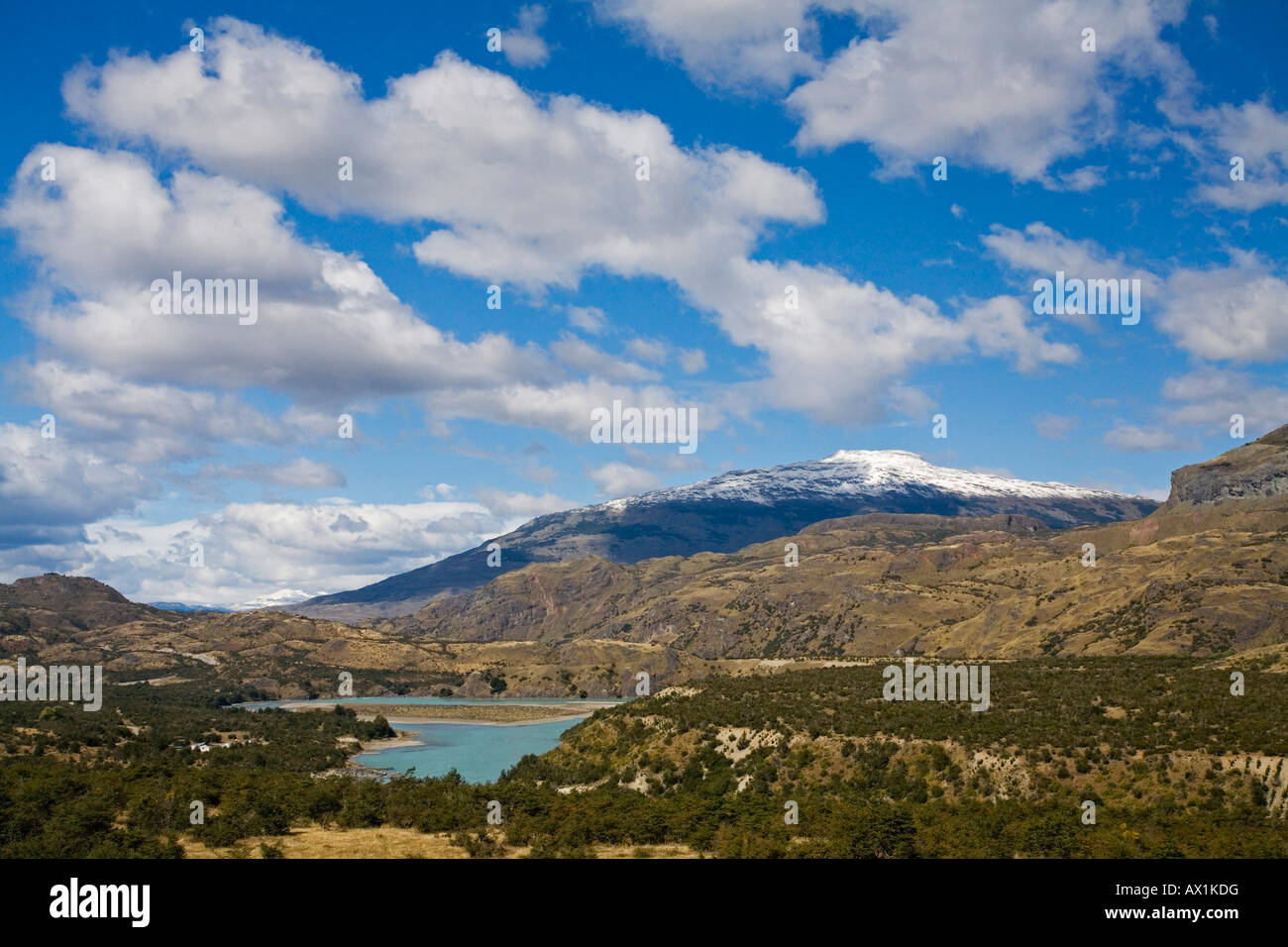 Paysage sur la façon de Cochrane, Patagonie, Chili, Amérique du Sud Banque D'Images