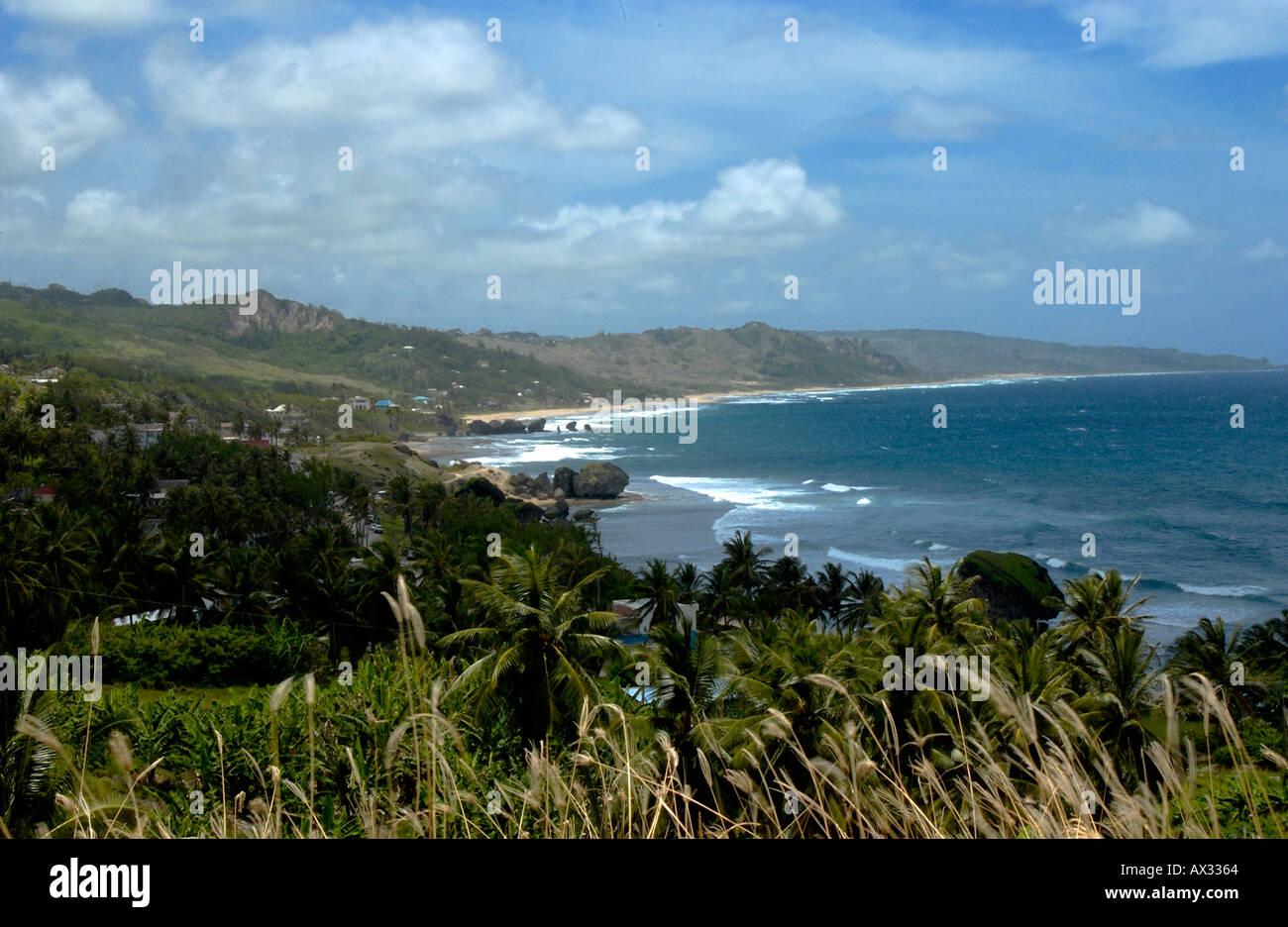 Côte Est de la Barbade à Bathsheba St Joseph Barbade Banque D'Images