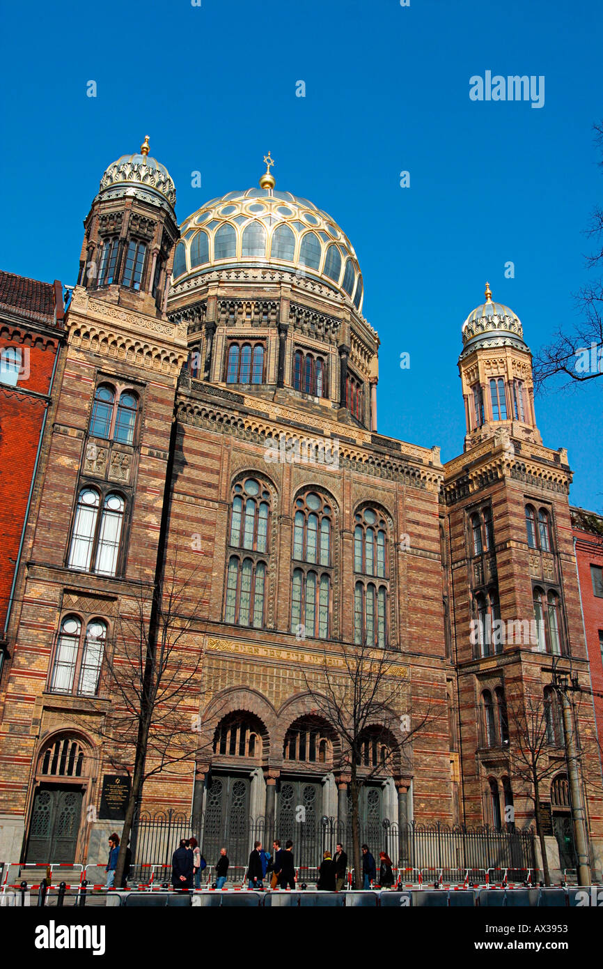 Oranienburgerstreet Synagogue juive de Berlin Banque D'Images