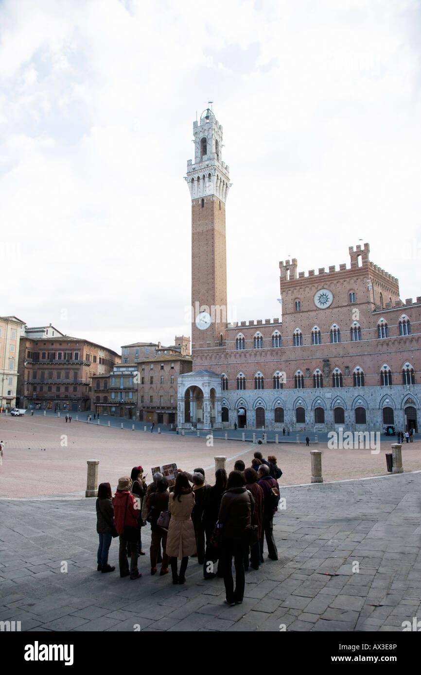 Italie Toscane Sienne Piazza del Campo Banque D'Images