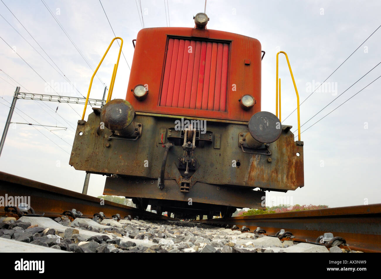 Locomotive imminente Banque D'Images