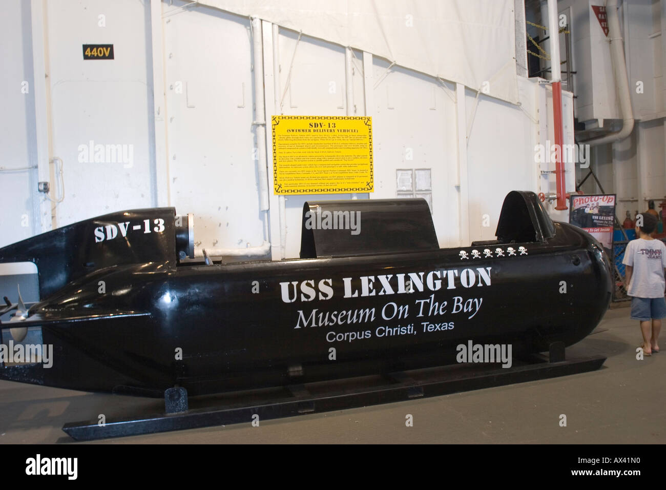 Mini sous-marin USS Lexington Museum Corpus Christi Texas TX USA Banque D'Images