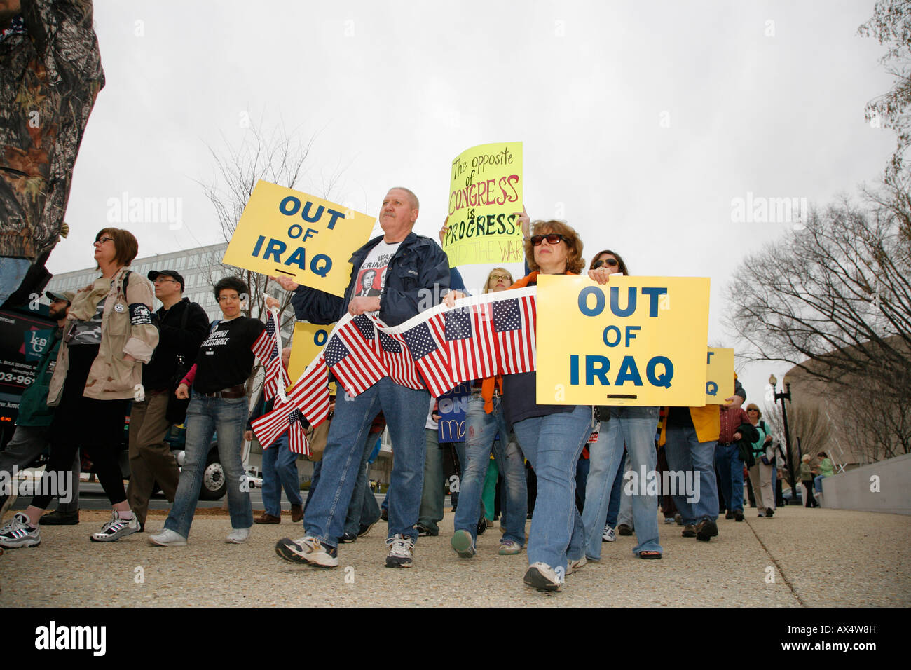 Manifestation de protestation sur le Mall, 5e anniversaire de début de guerre en Irak, Washington, District of Columbia, États-Unis Banque D'Images