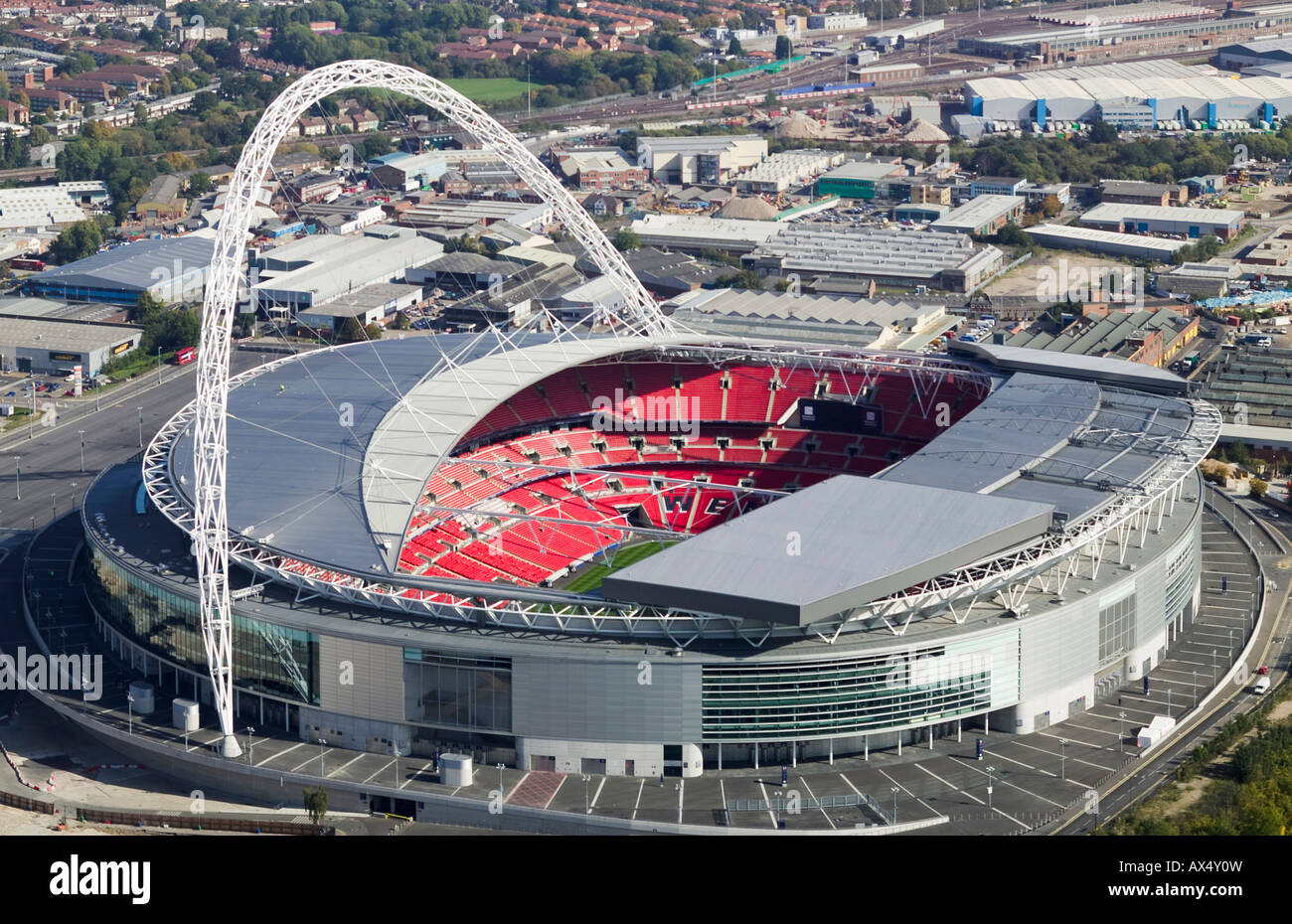 Le stade de Wembley. Photographie aérienne Banque D'Images