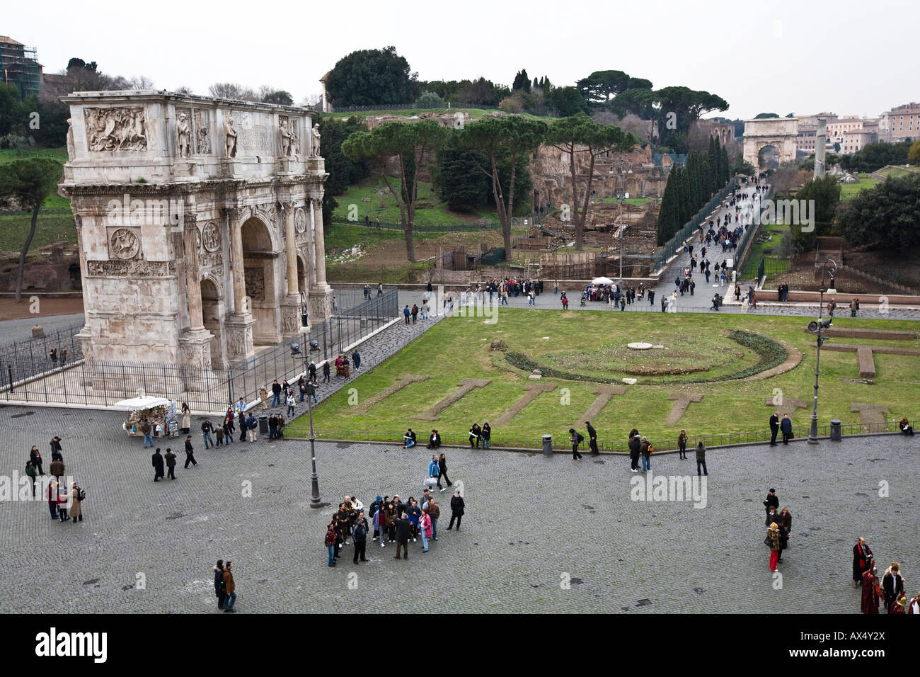 Piazza del Colosseo Banque D'Images