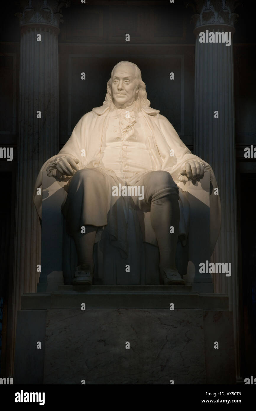 Portrait de Benjamin Franklin Banque D'Images