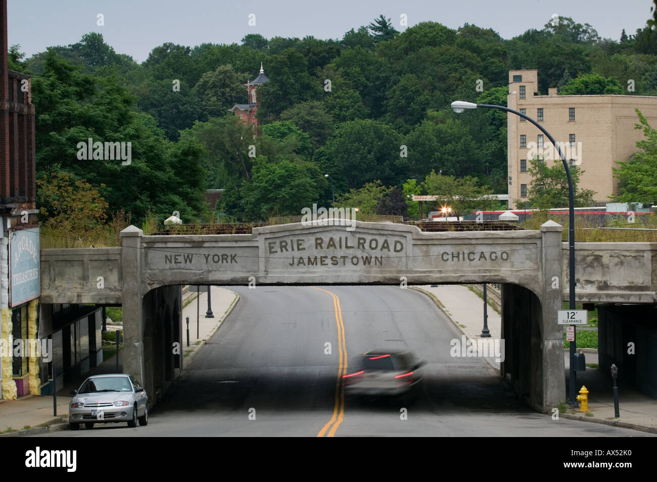Erie Railroad bridge Jamestown New York naissance de Lucille Ball Chautauqua Comté Banque D'Images