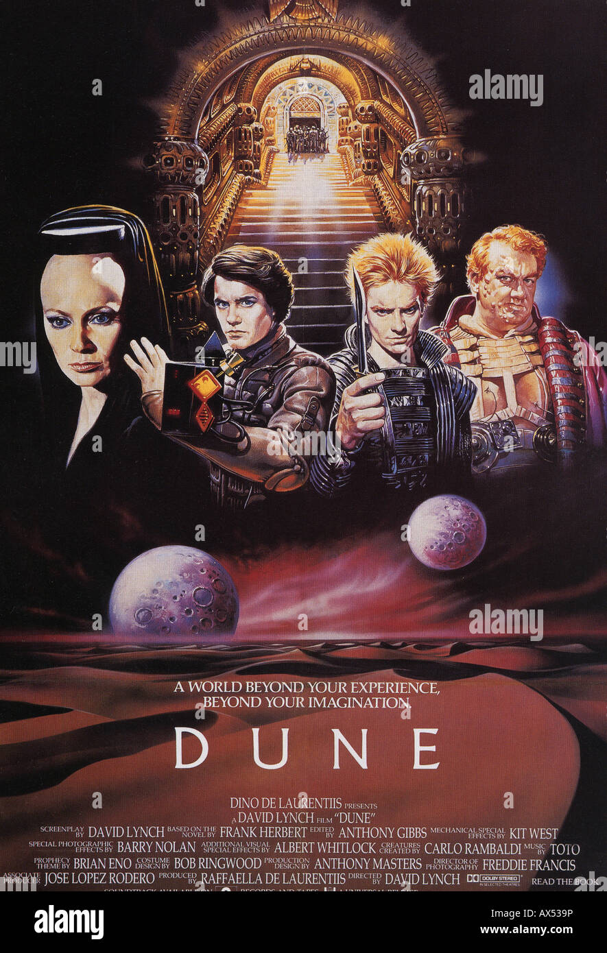 Pour l'affiche de la dune 1984 Dino De Laurentiis film avec Sting Banque D'Images