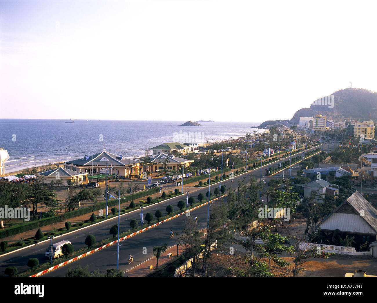 Aperçu de la plage à Vung Tau, Vietnam Banque D'Images