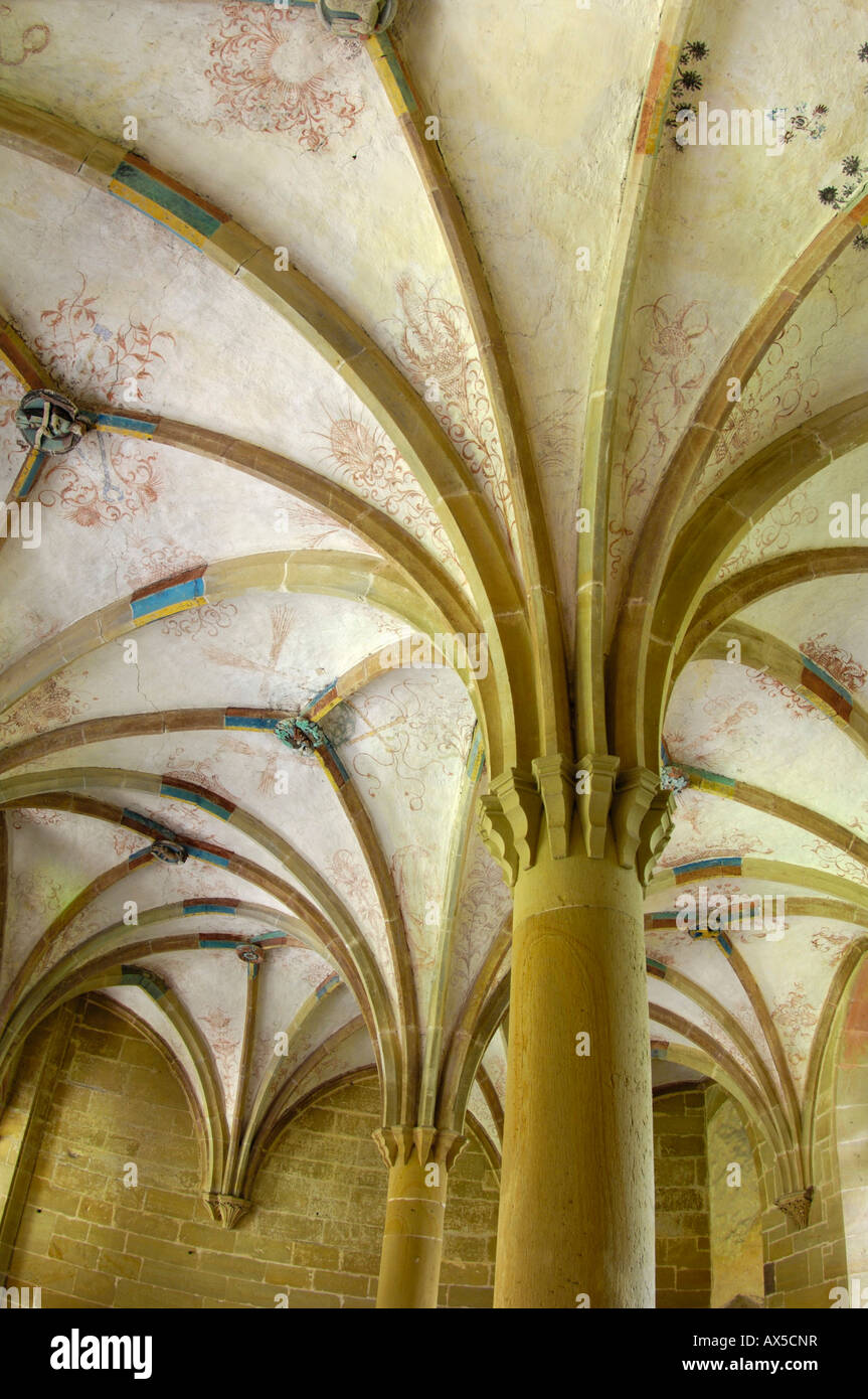 Plafond voûté du Monastère de Maulbronn, Bade-Wurtemberg, en Allemagne, en Europe Banque D'Images