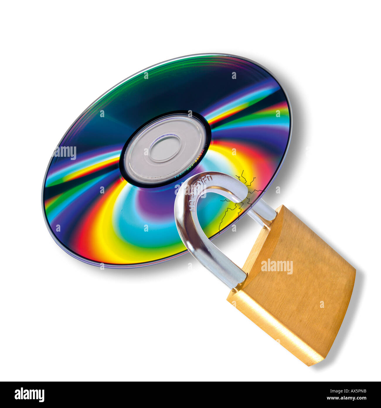 Cd avec serrure, la sécurité des données Banque D'Images