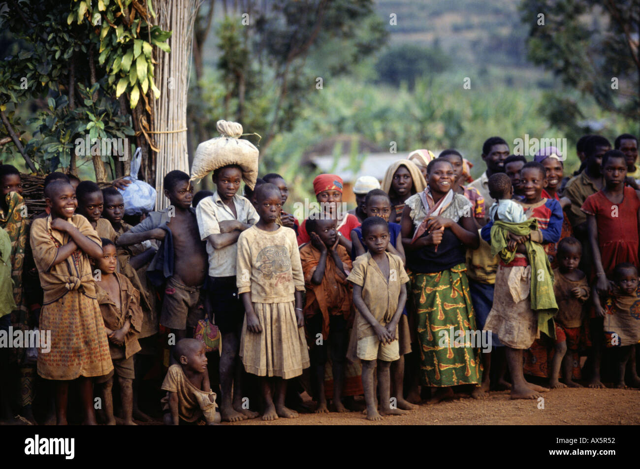 Gitega, Burundi. Groupe de personnes locales. Banque D'Images