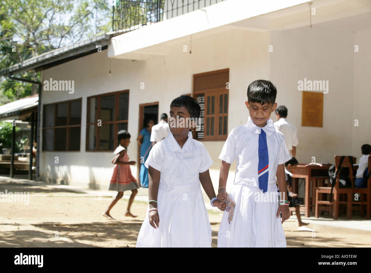 École pour enfants aveugles de Tangalle, au Sri Lanka, en Asie Banque D'Images