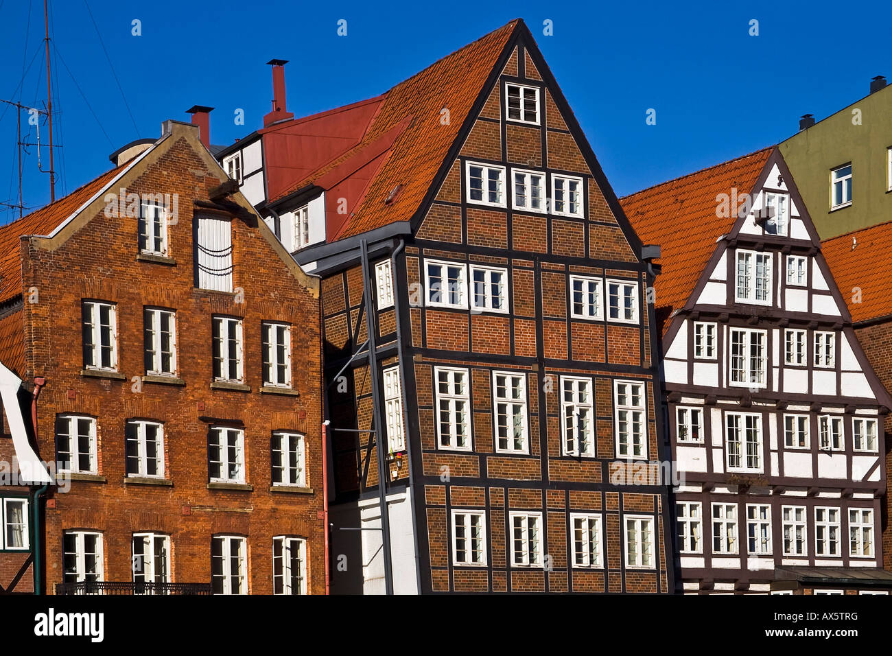 Maisons à pans de bois historique à Hambourg, Deichstrasse, Nikolaifleet, quartier Altstadt, Hambourg, Allemagne, Europe Banque D'Images