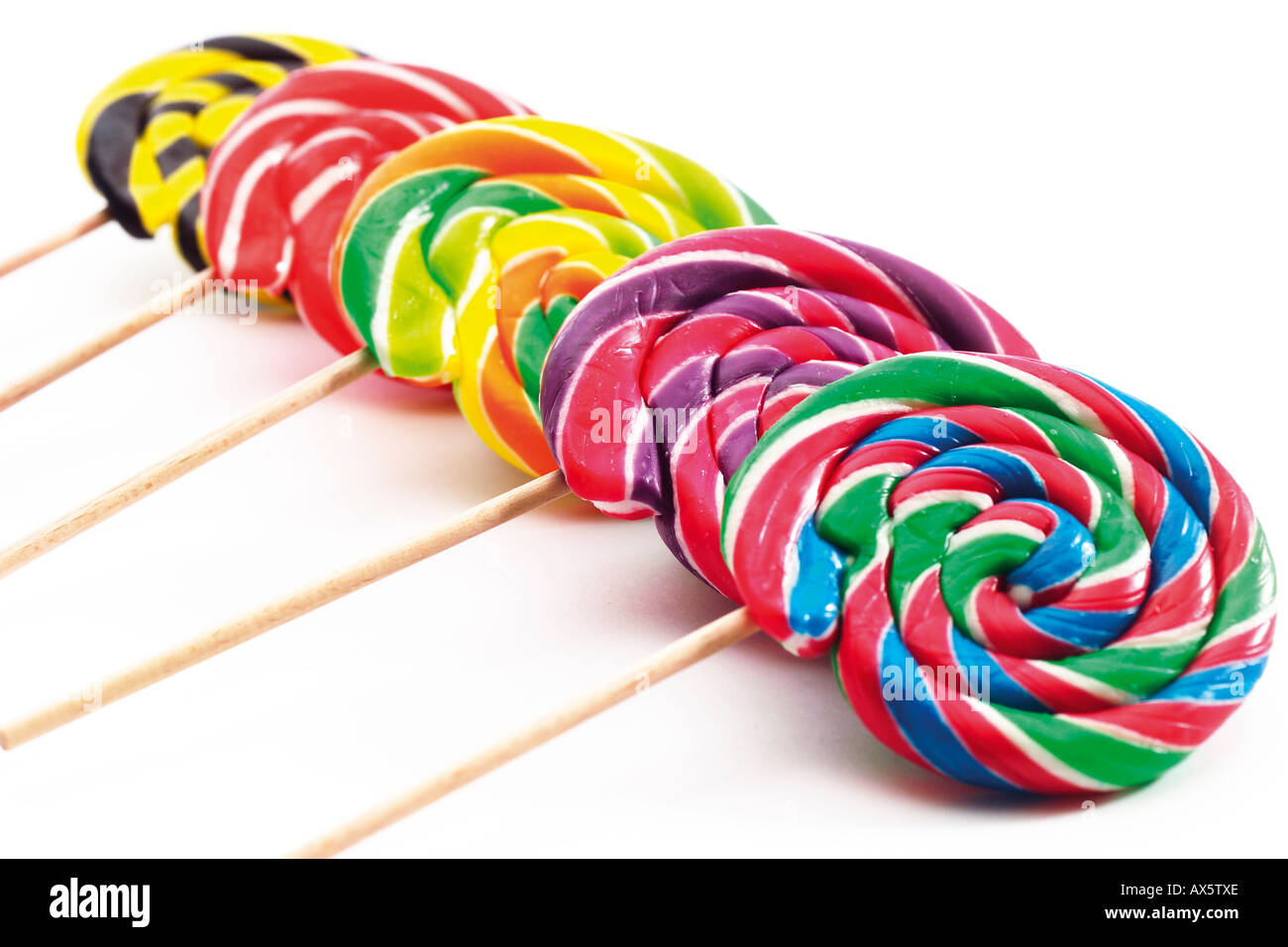 Sucettes de couleur, portrait, close-up Banque D'Images