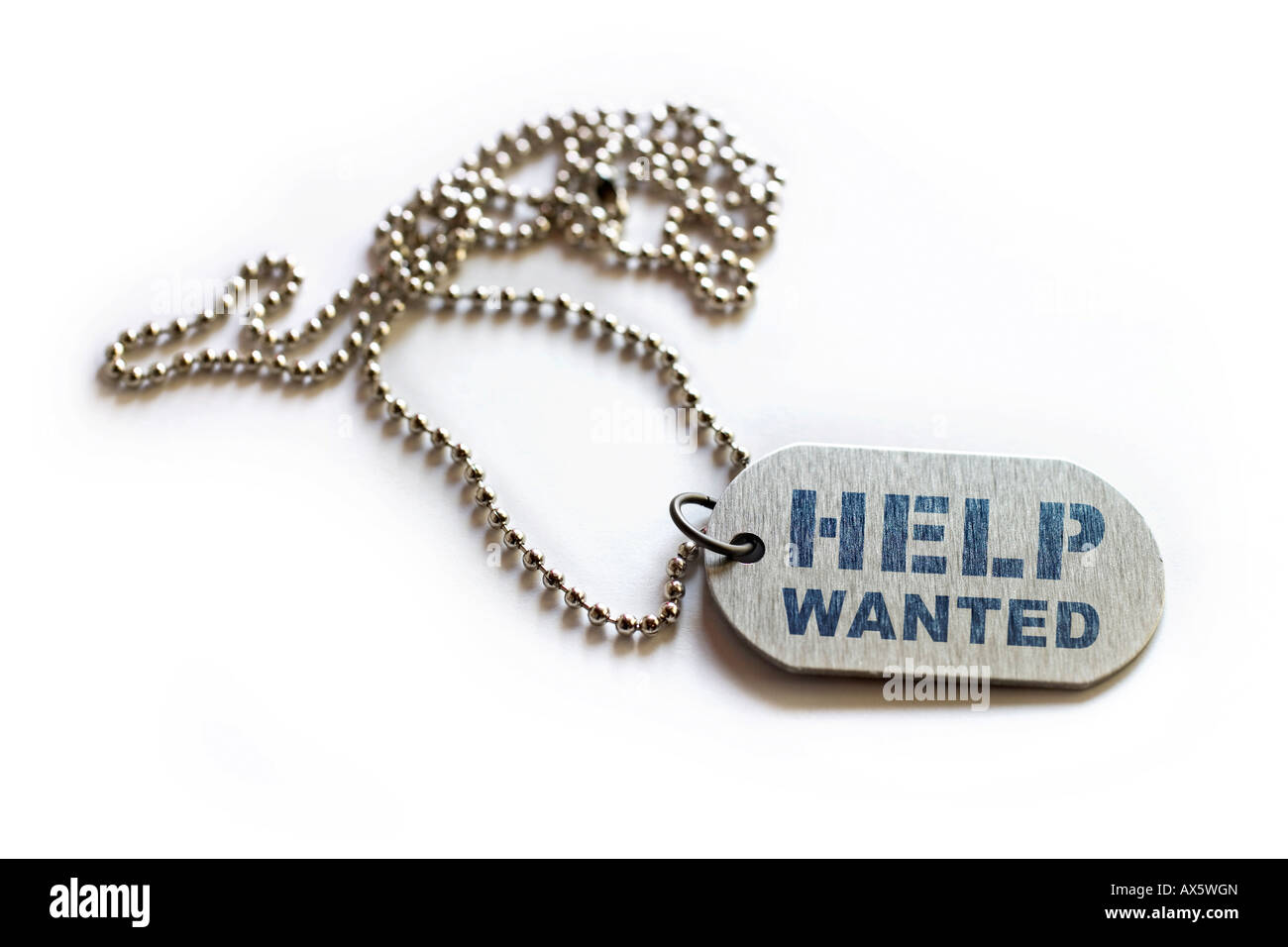 Dog Tag militaire, image symbolique pour le recrutement Banque D'Images