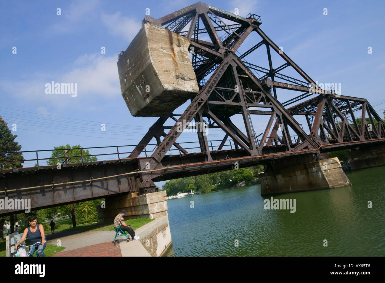 Gateway park le long du Canal Érié à North Tonawanda New York Comté de Niagara Banque D'Images
