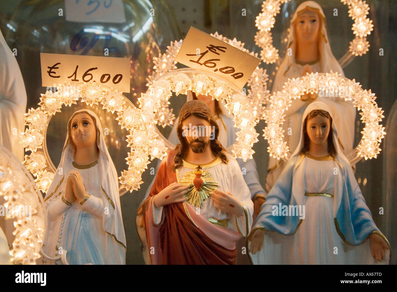 Vierge Marie et Jésus" sur l'affichage Italien Banque D'Images