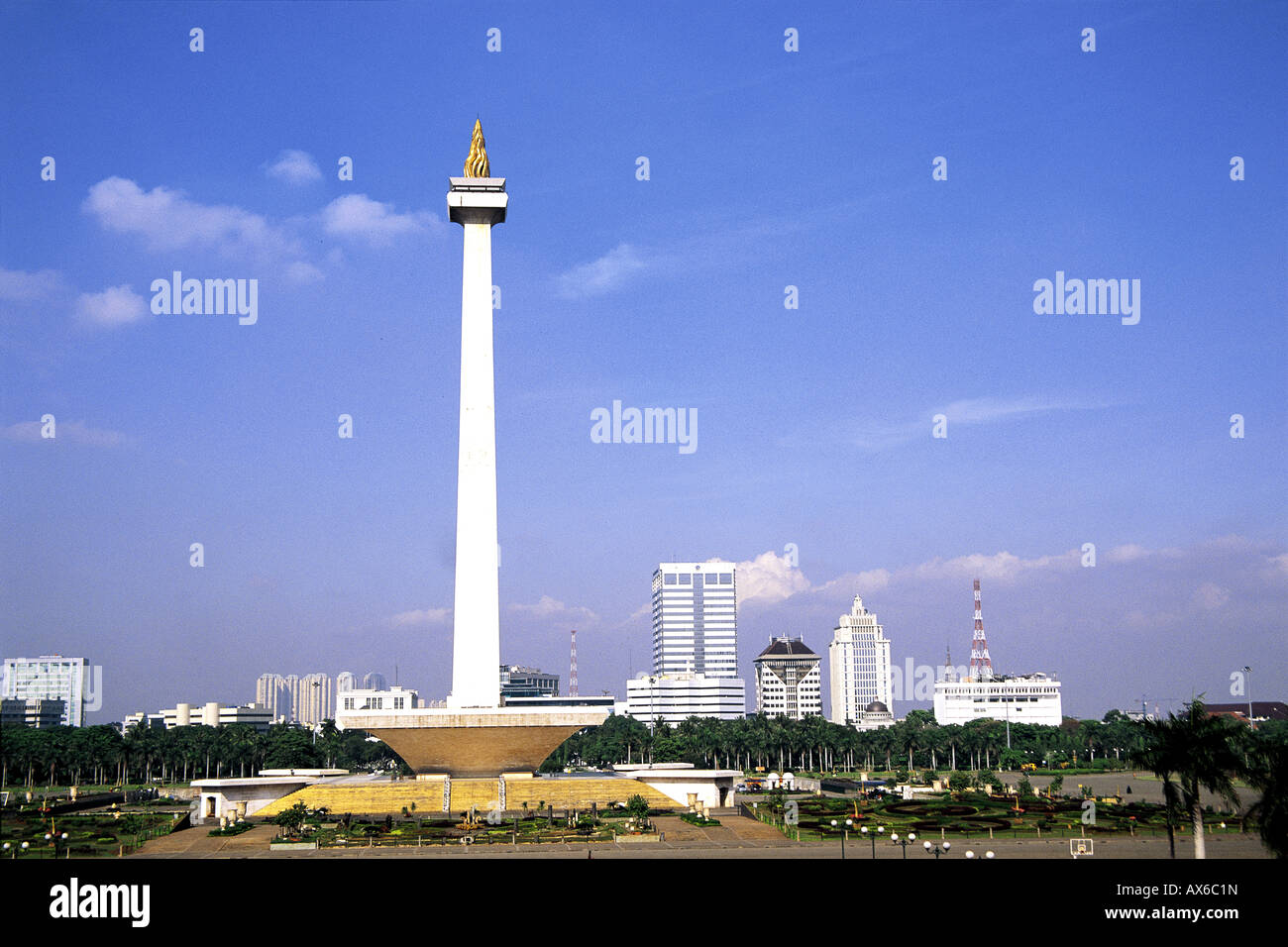 Monument National en place Merdeka Jakarta Indonésie Banque D'Images