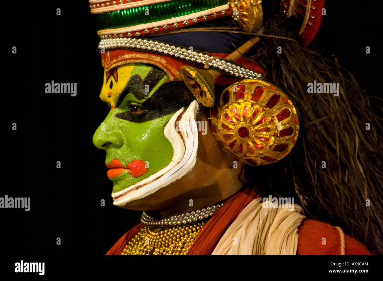 Spectacle de danse Kathakali à Cochin Inde Banque D'Images