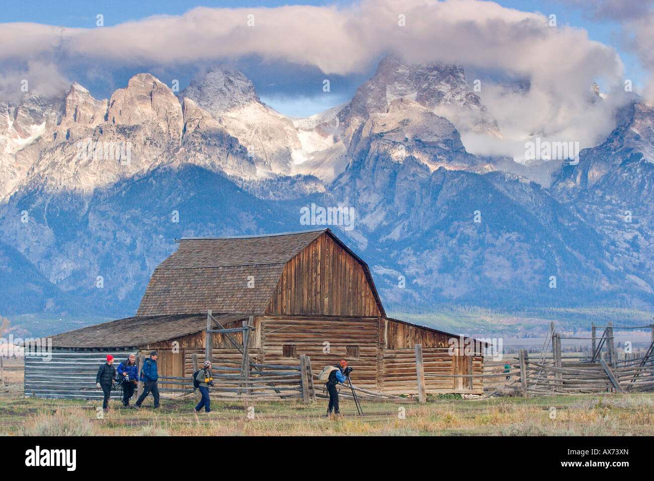 Scenic de photographes créez des photos à Grand Teton National Park WY Banque D'Images