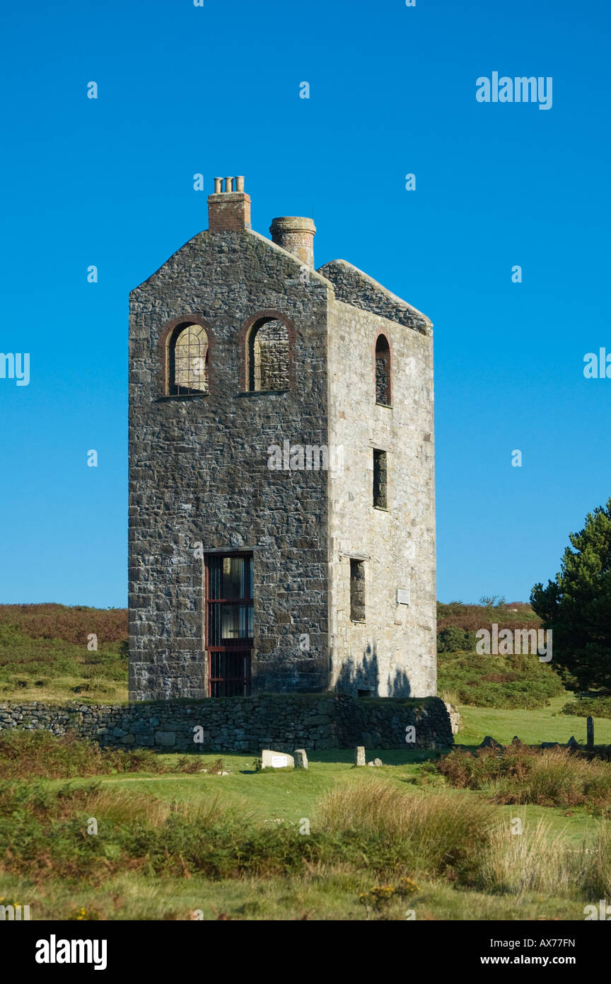 Un moteur ancienne maison de l'Afrique du Phoenix Mine, maintenant les séides du Centre du patrimoine mondial, fifres, Bodmin Moor. Banque D'Images