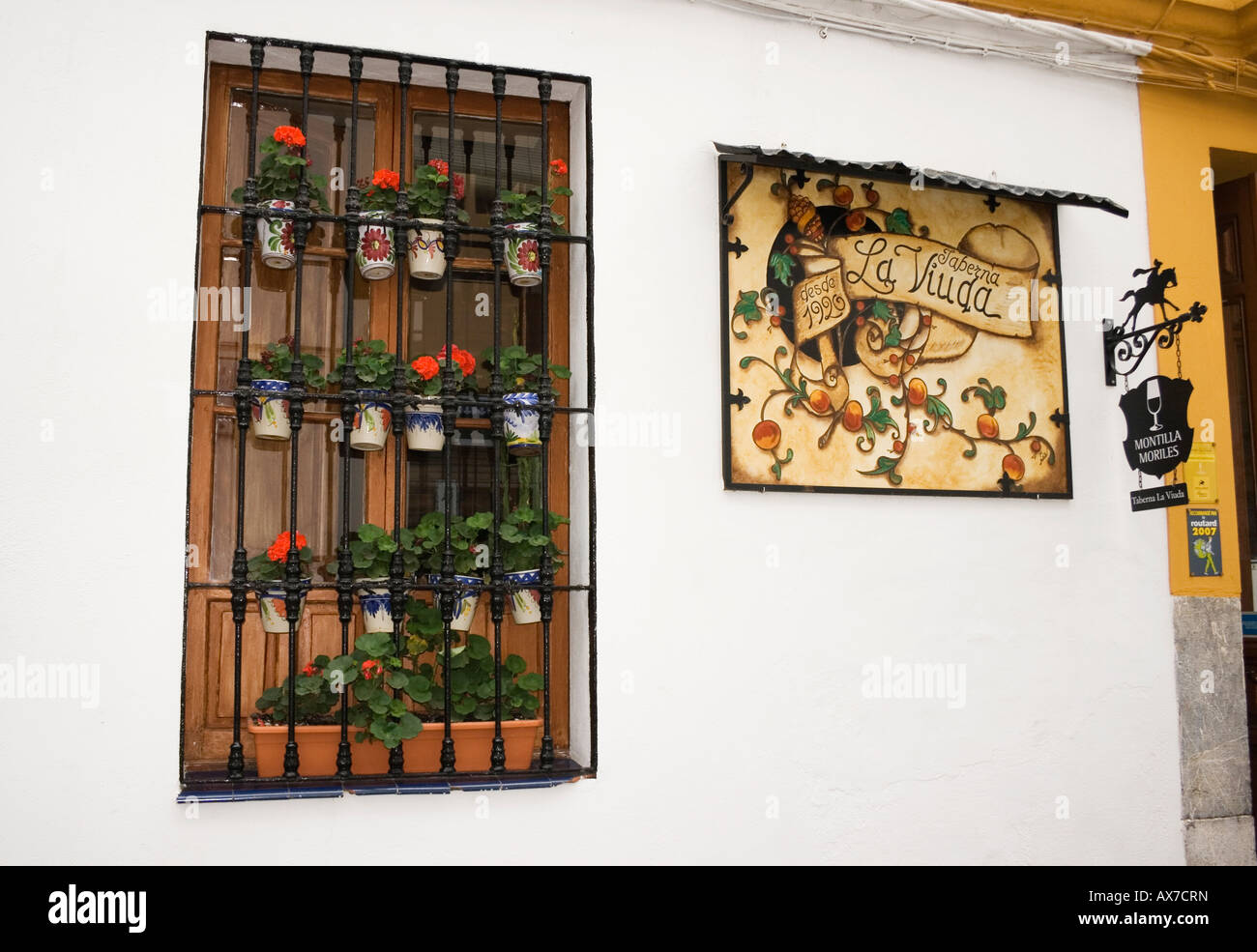 Cordoba Alcázar Viejo Espagne avant de la viuda Taberna Banque D'Images