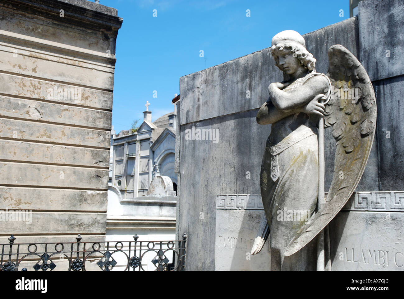 Grave dans La Recoleta Cemetery, Buenos Aires, Argentine. Banque D'Images