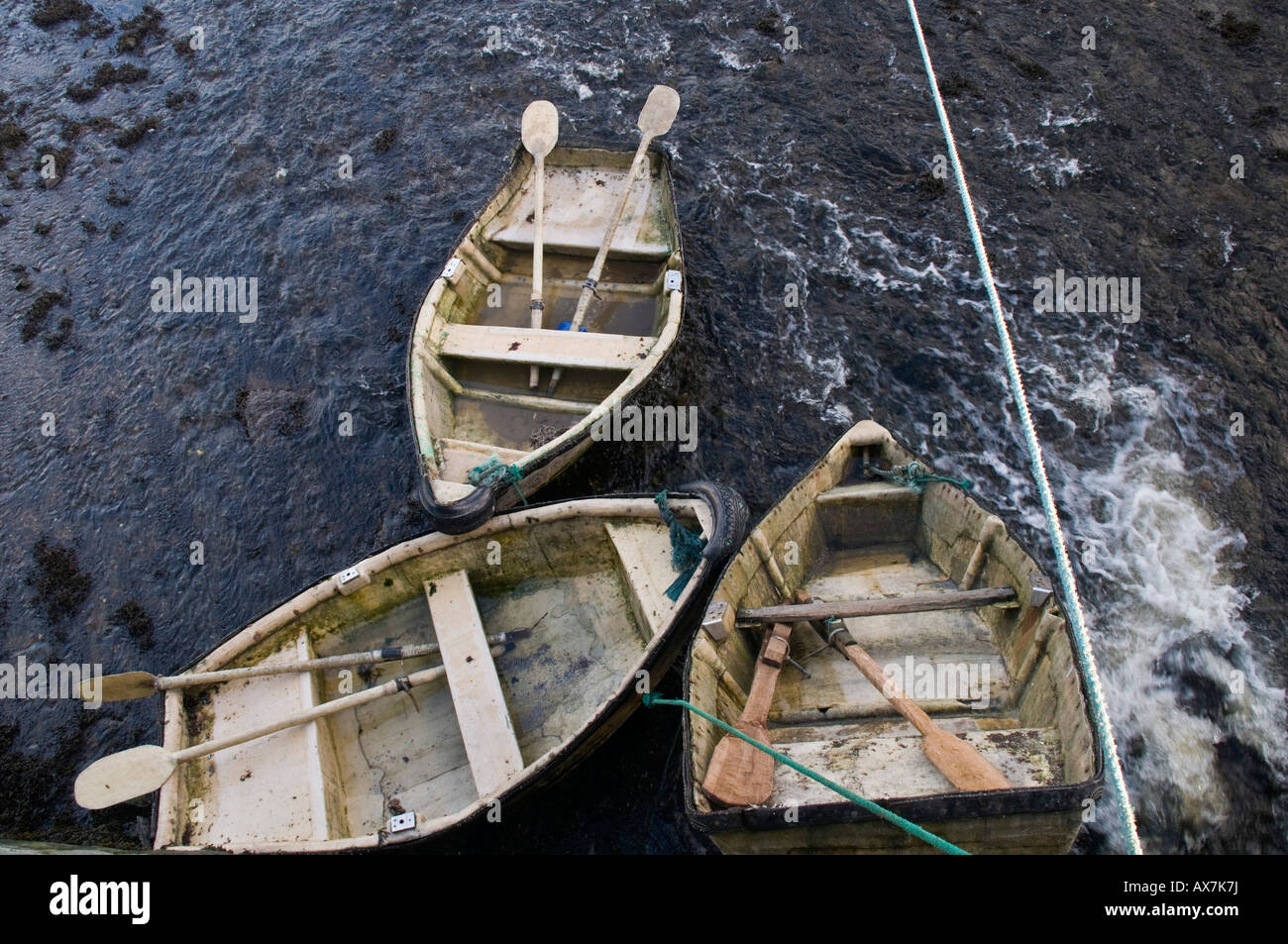 Vieux port bateaux Kinvara Irlande Galway County Banque D'Images