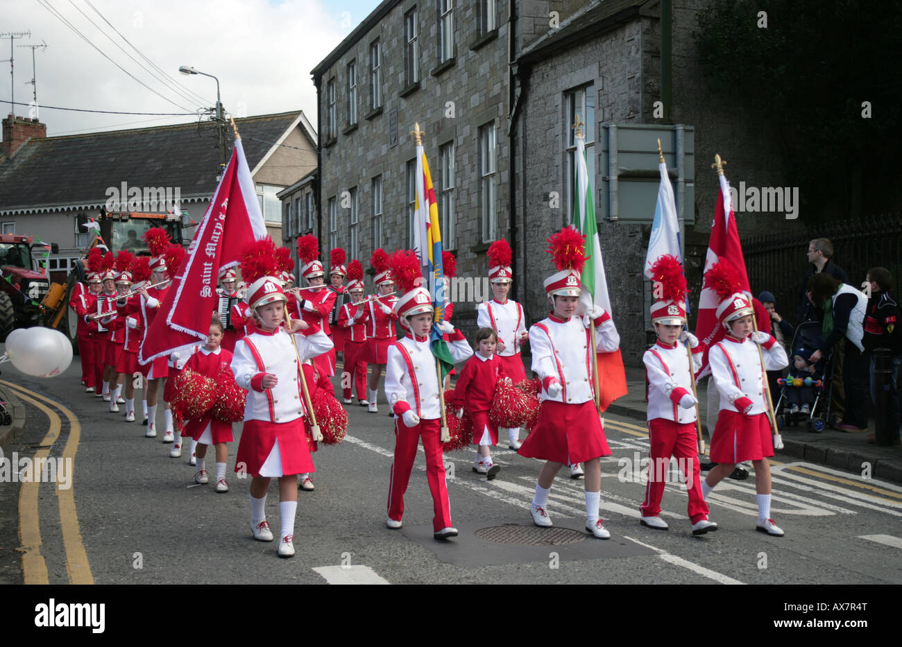 St Mary s Band à St Patrick s Day Parade Carrickmacross County Monaghan Banque D'Images