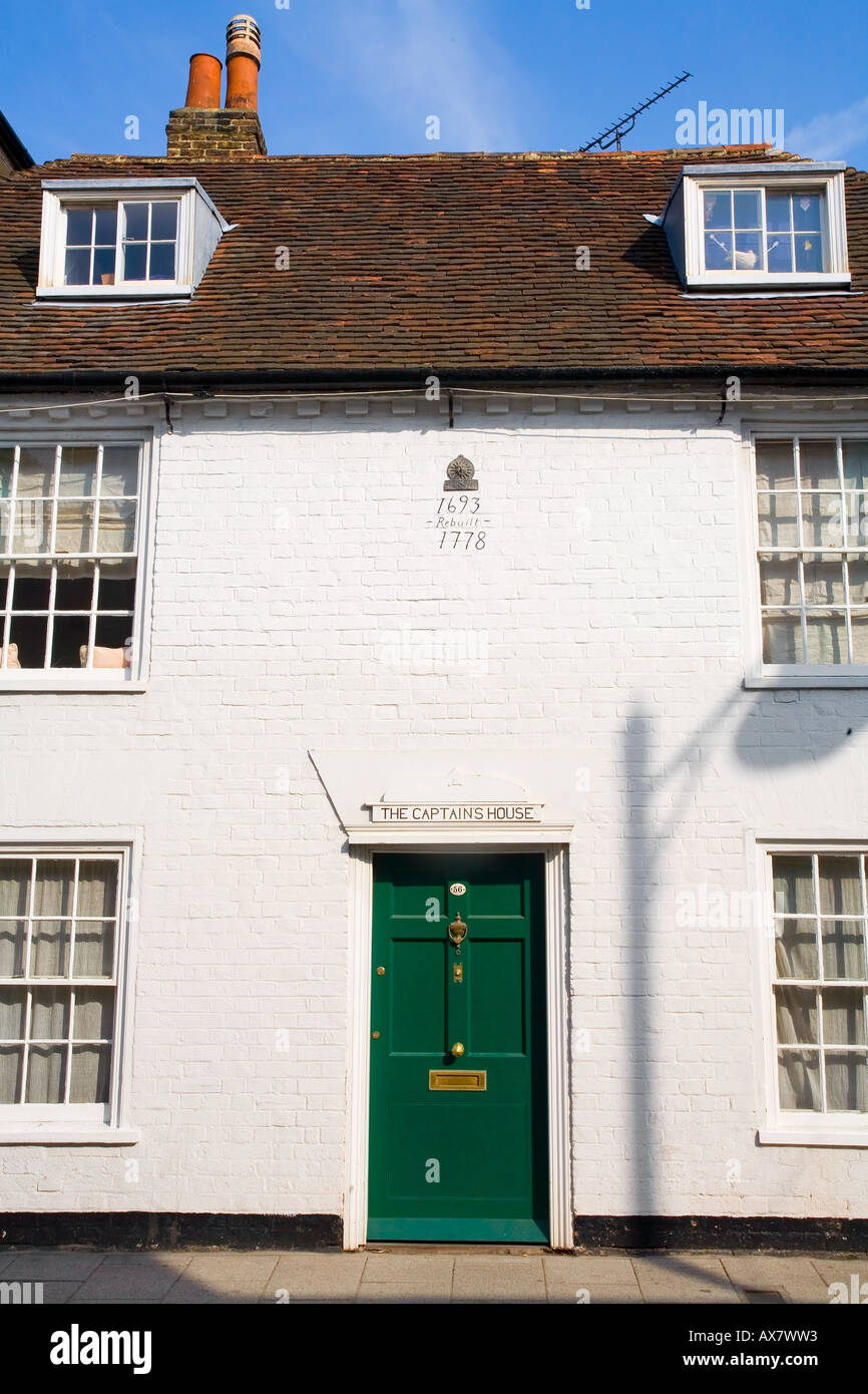 Cottage de Whitstable Kent Les Capitaines maison construite 1693 reconstruite 1778 Banque D'Images