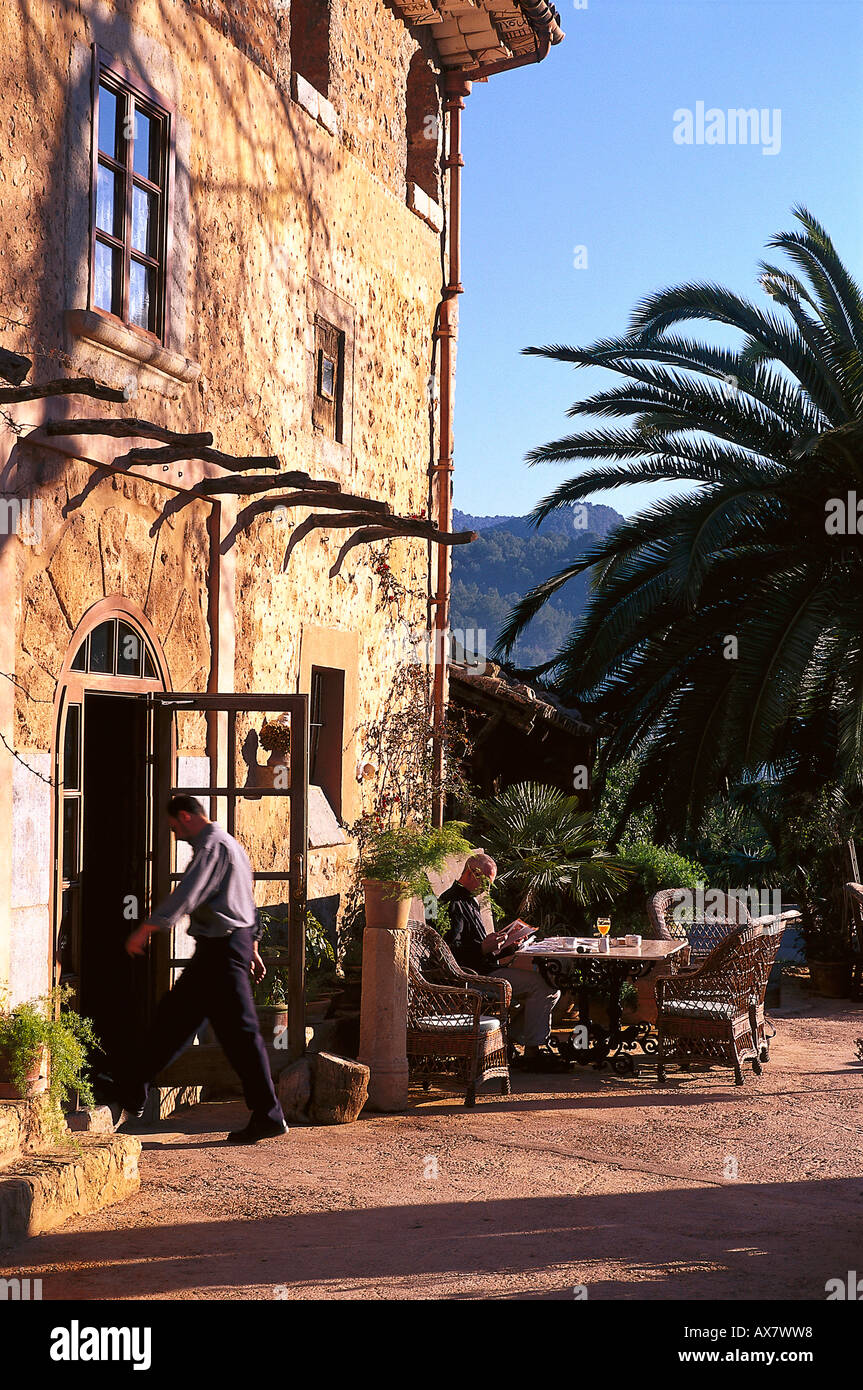 Fruehstueck, Finca-Hotel de Reis, Valle de los Naranjos, Soller Mallorca, Espagne Banque D'Images