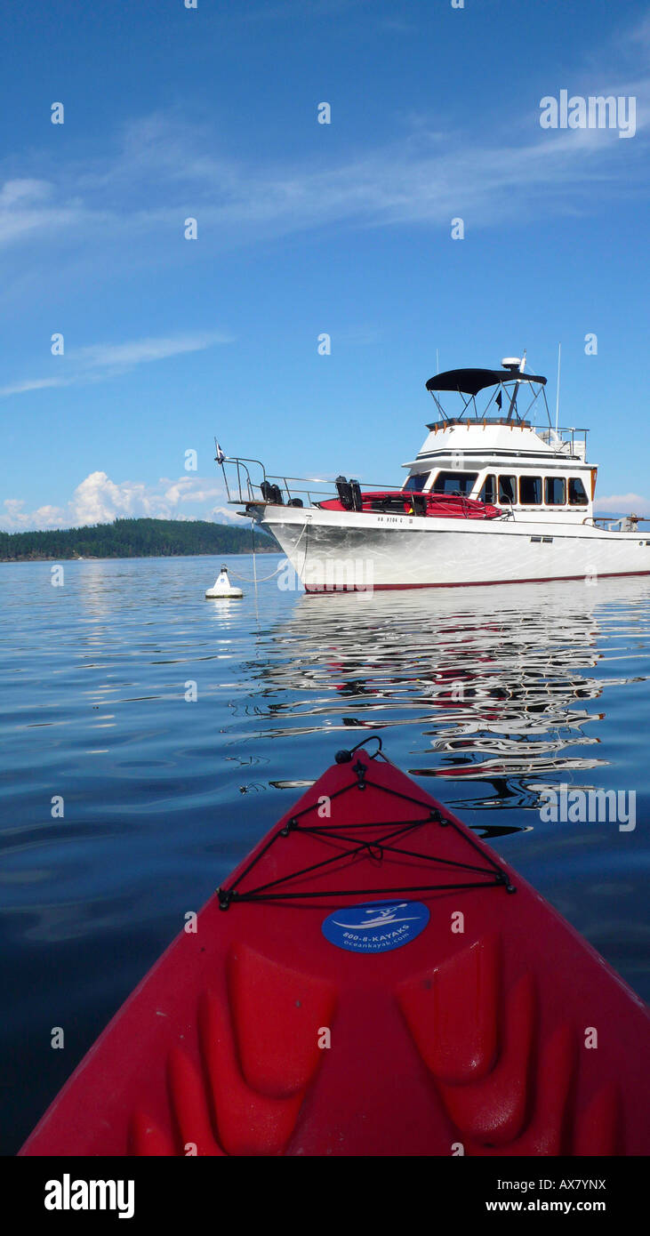 L'île Cypress Mt Baker en arrière-plan des îles San Juan l'État de Washington Banque D'Images