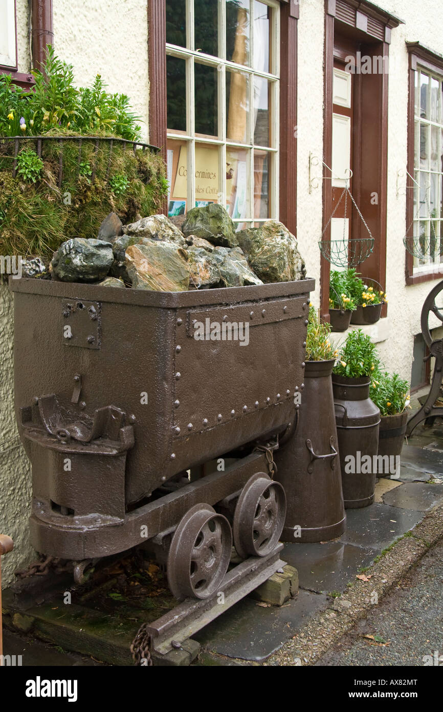 Vieux camion de charbon, Coniston, Cumbria, Royaume-Uni. Banque D'Images