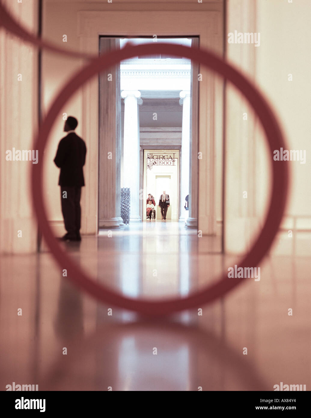 Vue de l'intérieur de la Albright Knox Art Gallery, Buffalo, New York State, USA, Amérique Latine Banque D'Images