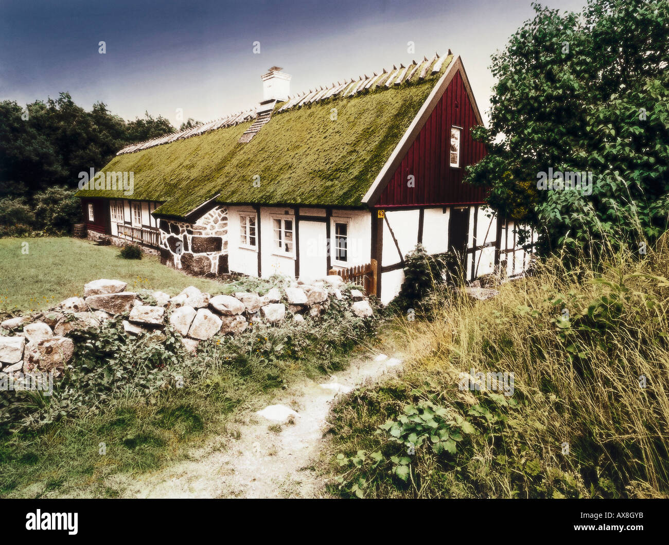 Henning Mankell, Die Frau, fuenfte Bauernhof bei Havang Skane, Schweden Banque D'Images