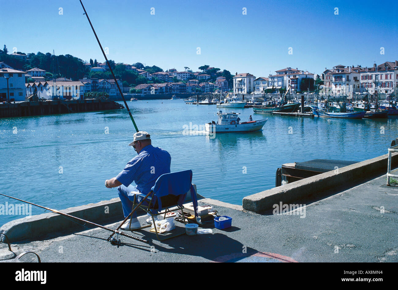 Fisher, Saint Jean-de-Luz, Pays Basque France Banque D'Images