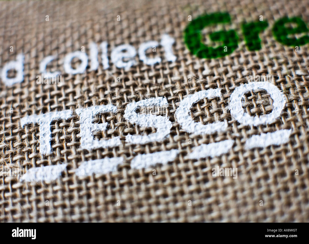 Logo Tescos sacs de jute réutilisable, UK Banque D'Images