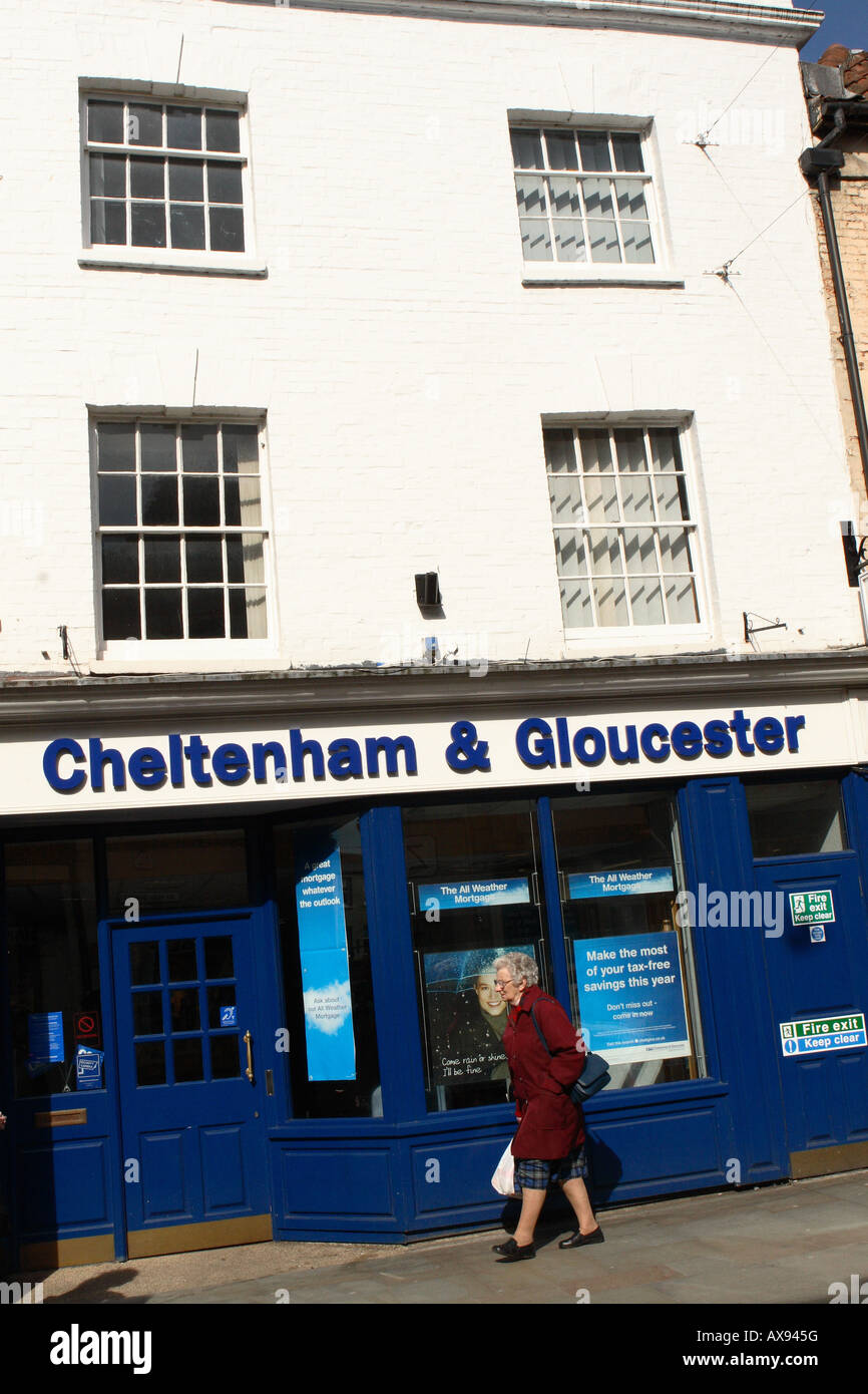 Cheltenham & Gloucester Construction de la société les locaux sur la rue Banque D'Images