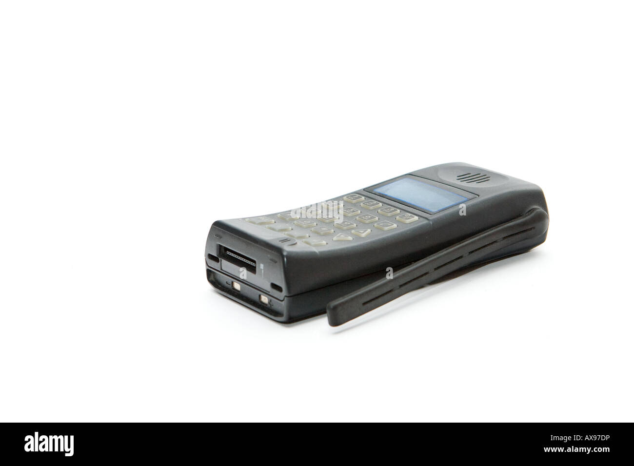 Ancien Téléphone Mobile avec fond blanc Banque D'Images