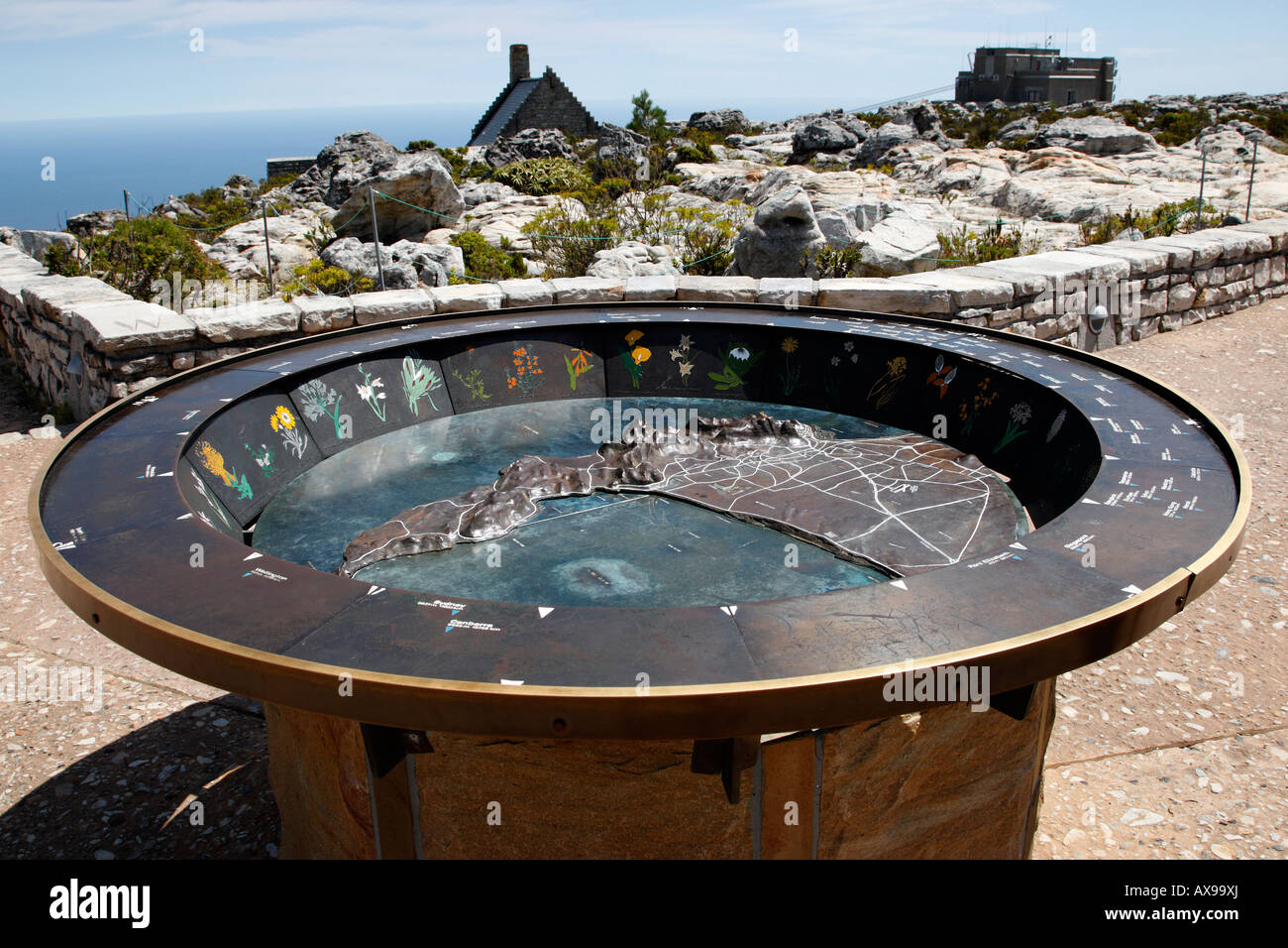 Haut de Table Mountain, Cape town western cape province afrique du sud Banque D'Images