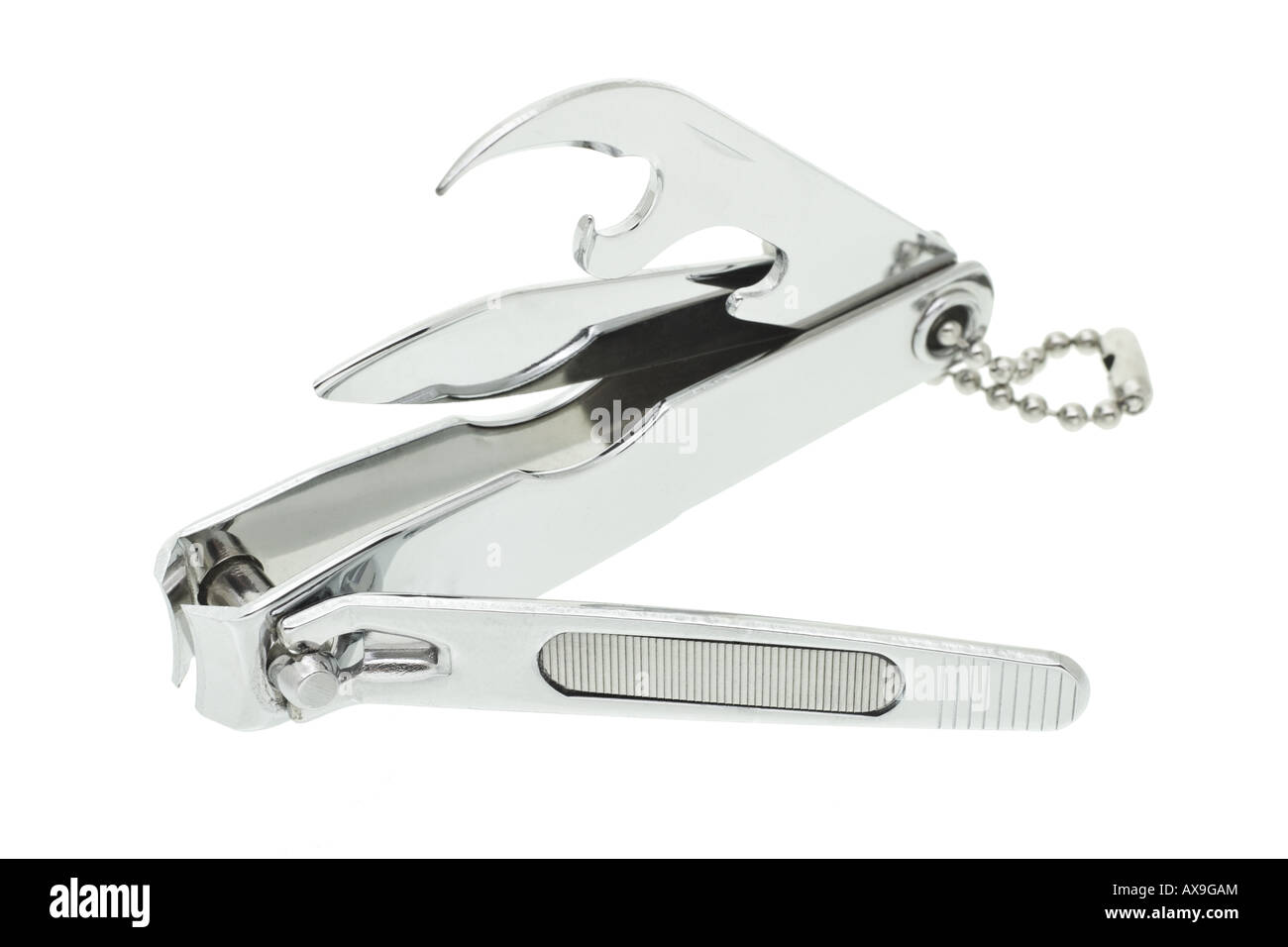 Fonctions multi-ongles sur fond blanc Banque D'Images