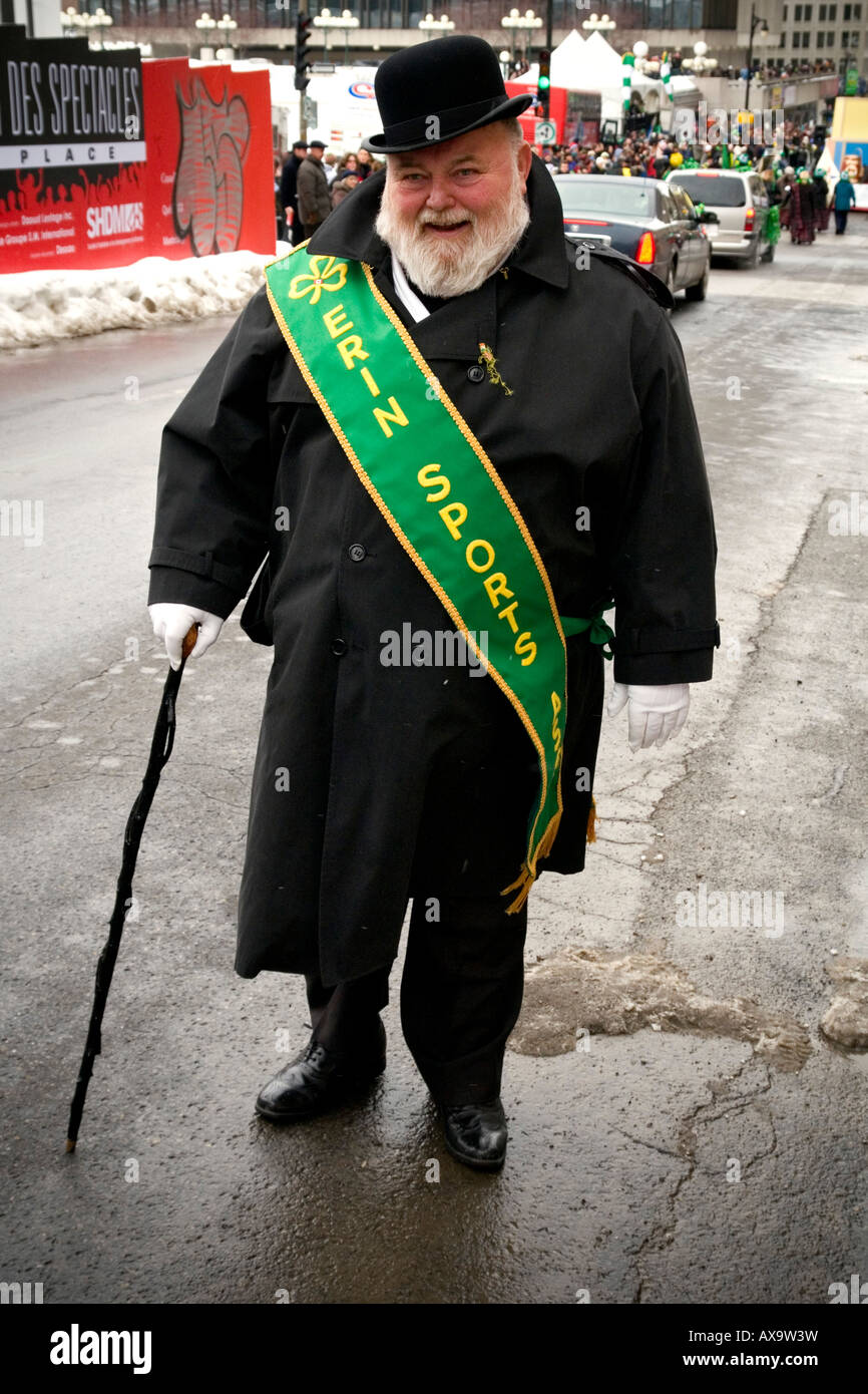 St Patrick's Day Parade le 16 mars 2008 à Montréal, Québec, Canada. Banque D'Images