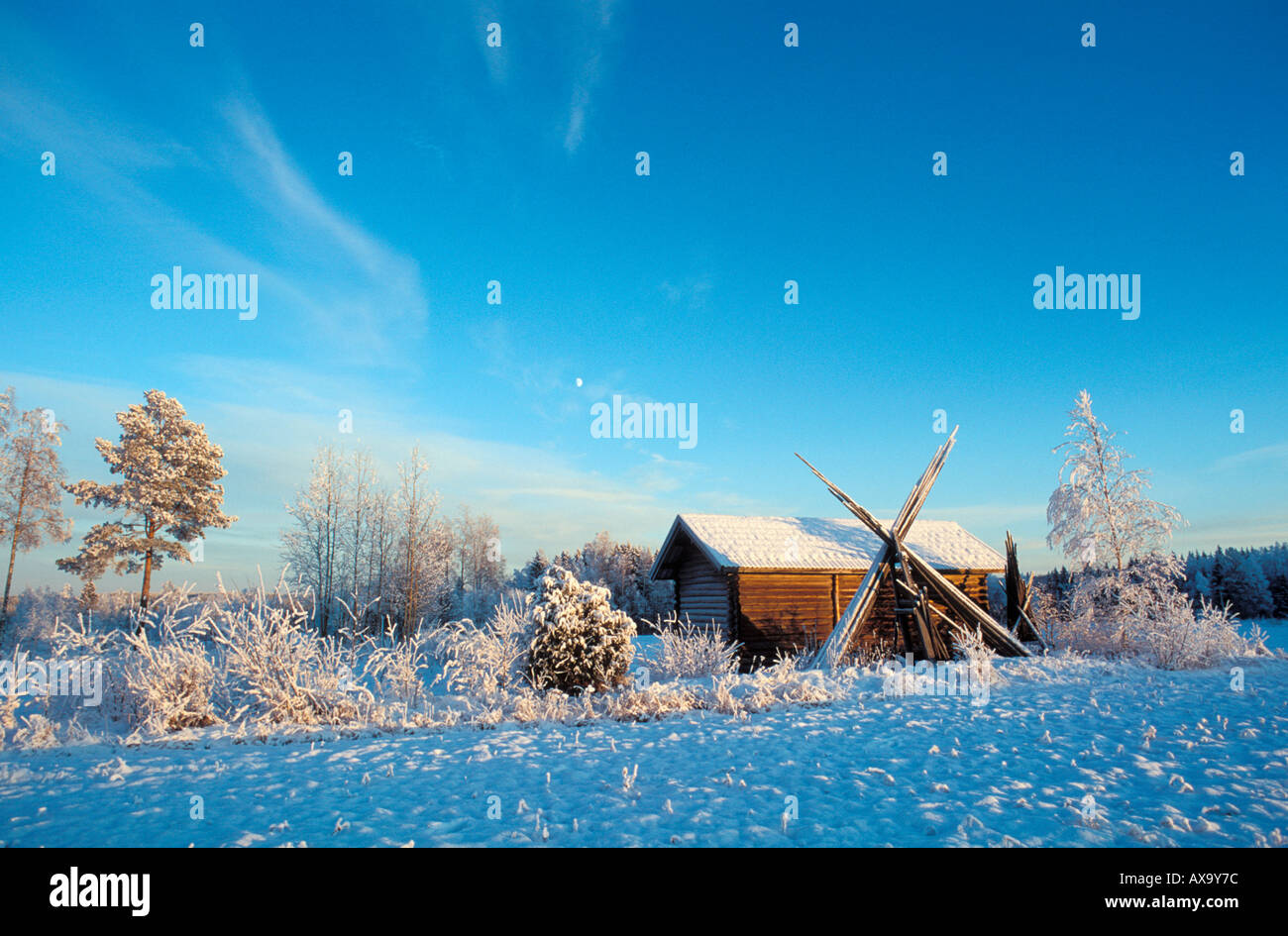 En hiver, la Suède dalecarlia Banque D'Images